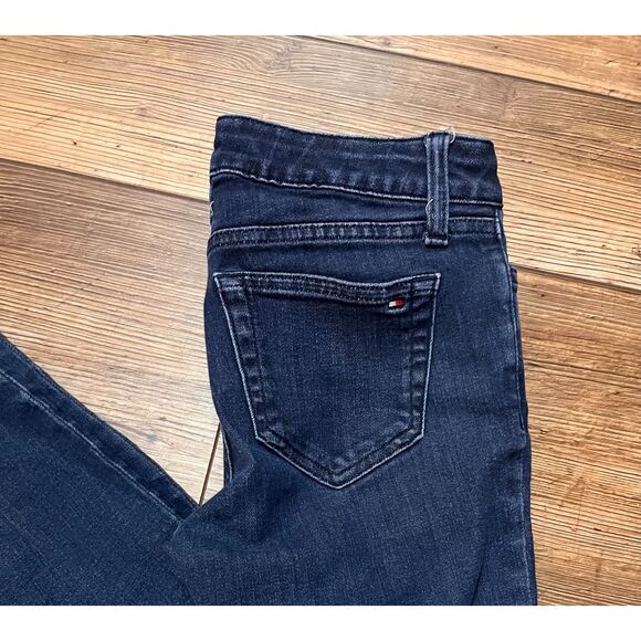 TOMMY HILFIGER Vintage Skinny Jeans Leggings Stretch Dark Wash Sz 0 - Picture 2 of 6